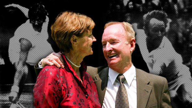 From one GOAT (greatest of all time) to another: Margaret Court and Rod Laver.