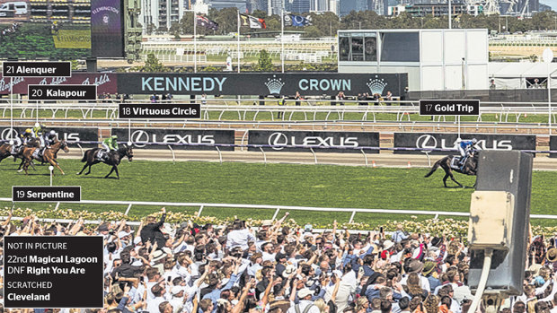 The last finishers go past the post.