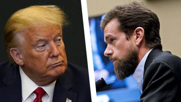 President Donald Trump was furious that Twitter fact-checked one of his tweets: Pictured: Twitter CEO Jack Dorsey.