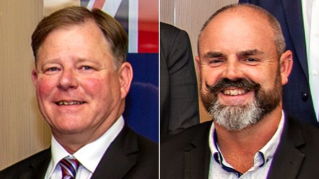 Freshly elected Mornington Peninsula councillors Bruce Ranken (left) and Cam Williams.