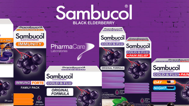 Elderberry-based treatment Sambucol is made by Pharmacare.
