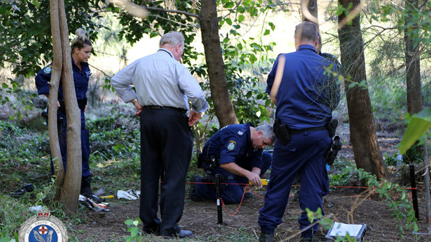 Forensic police in Laycock Street, where Ms Ardler's remains were found in May last year.