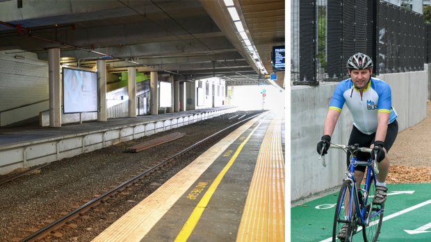 Box Hill Station’s “ghost platform” has been identified for a major cycleway through Melbourne’s eastern suburbs. Right: David Blom, from the Hawthorn to Box Hill Trail Coalition. 