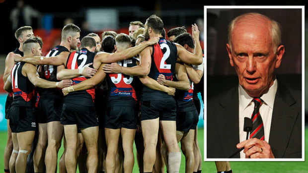 Essendon and president Paul Brasher.