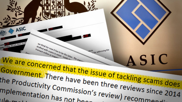 Senior ASIC officials have privately criticised the federal government for losing interest in scams. 