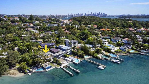 Properties along the waterfront at Loch Maree Place, Vaucluse. 