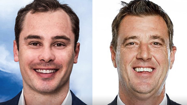 Liberal candidate Toby Williams (left) and independent Michael Regan are expected to fight for control over the NSW seat of Wakehurst.  