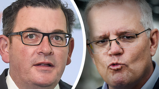 Victorian Premier Daniel Andrews questioned Prime Minister Scott Morrison’s comments about close contact isolation rules. 