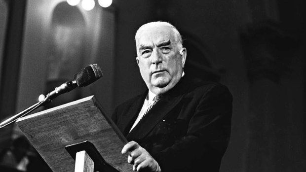 Then prime minister Robert Menzies in 1965.