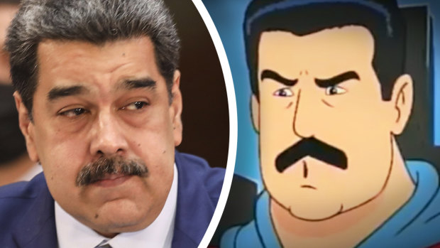 President Nicolas Maduro and Super Bigote to the rescue of the Venezuelan people.