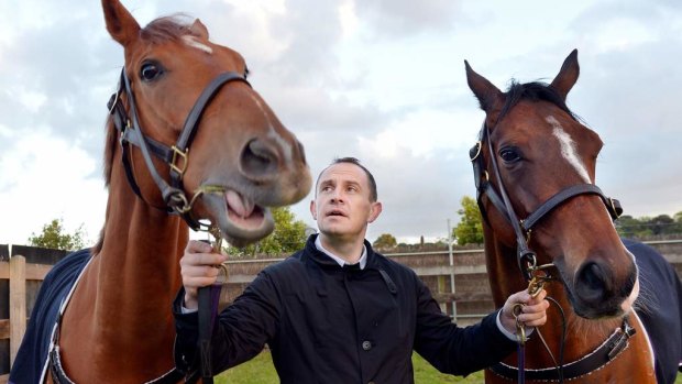 Love is: Chris Waller has a special relationship with his equine charges.  