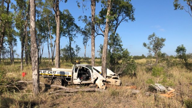 A 72-year-old Andergrove man was airlifted by RACQ CQ Rescue after his ute slammed into a tree in Central Queensland.