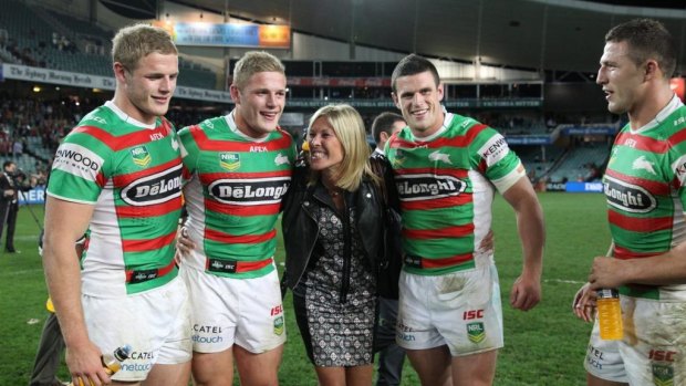 The four Burgess brothers with their mother Julie. 