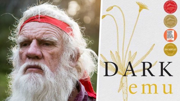 Author Bruce Pascoe and his book Dark Emu.