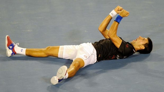 That was then: Djokovic savours the moment in 2012.