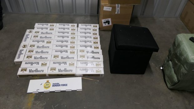 An illegal tobacco bust in Brisbane’s Eagle Farm last year.