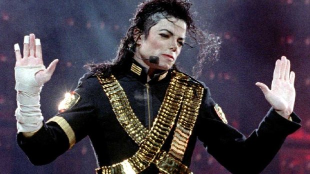 Michael Jackson performs in Tel Aviv during his global "Dangerous" concert tour in 1993.