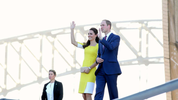 Prince William, Duke of Cambridge and Catherine, Duchess of Cambridge at Sydney Opera House.