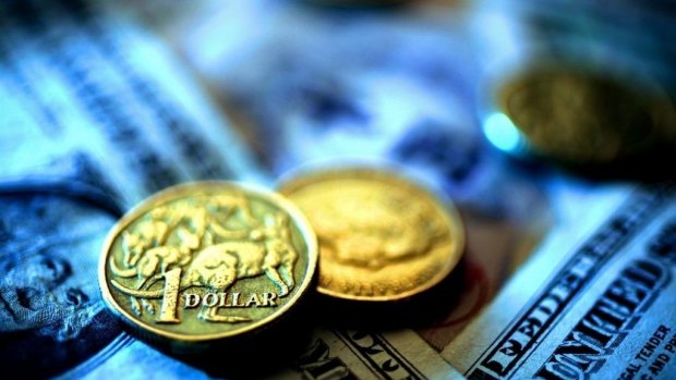 The Australian dollar has dropped around US cents in the past three months. 