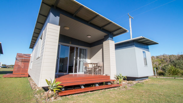 Accommodation facilities at Lake Ainsworth.