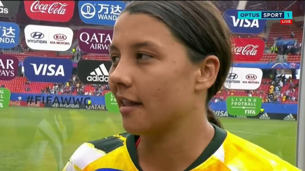 Captain Sam Kerr had a message for certain critics after the victory over Brazil.