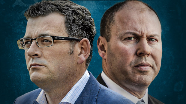 War of words: Daniel Andrews and Josh Frydenberg spar over reopening the Victorian economy.