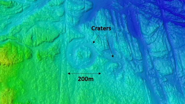 Scientists have uncovered underwater volcanic craters and other unusual formations off the NSW coast.