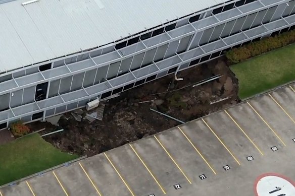 The first sinkhole opened above one of the tunnels at Rockdale for the M6 motorway in early March 2024.