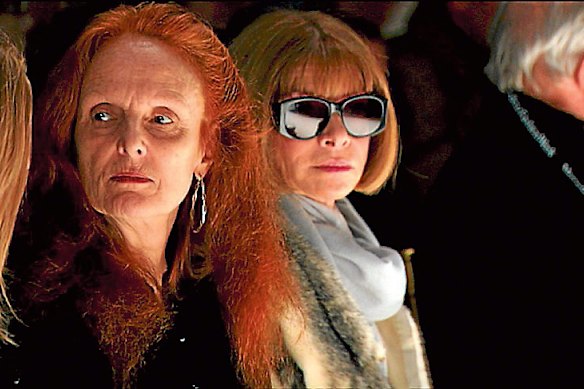 Grace Coddington and Anna Wintour in a scene from the documentary The September Issue.
