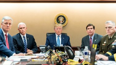 President Donald Trump watches as U.S. Special Operations forces close in on IS leader Abu Bakr al-Baghdadi.