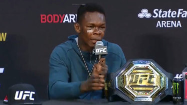 UFC interim middleweight champion Israel Adesanya.