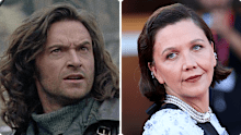 Hugh Jackman as Van Helsing and Maggie Gyllenhaal.