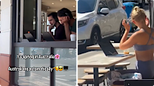 Sydneysiders working outside and in cafes to enjoy the spring sunshine