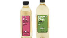 Pink Lady Apple Juice 1 Litre, and Granny Smith Apple Juice 2 Litres.