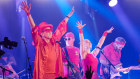 Steve Plarre (left) and members of his band, The Last Port, performing in the Parents Battle of the Bands at Richmond’s Corner Hotel.