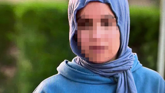 Suzan Al Hulow outside the hospital on Friday evening.