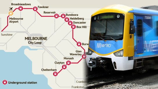 The proposed suburban rail loop would intersect with 10 other rail lines.