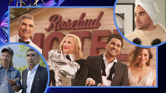 TV darling Schitt's Creek is a hot favourite at today's Emmys ceremony.