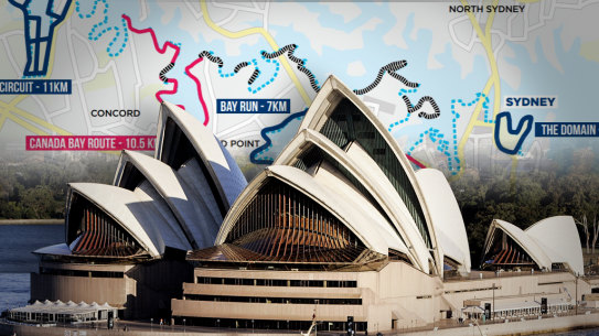 The path of the 80 kilometre walk along the foreshore