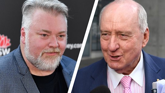 Kyle Sandilands, left, and Alan Jones. 