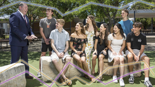 Year 12 Students Liam Blair, Tayla Campbell, Sienna Robertson and Thomas Smart from St John Bosco Collage Engadine in 2023.