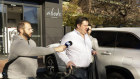 Victorian MP Will Fowles leaves the Abode Hotel in Canberra