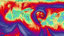 A record high pressure reading has been noted in Tasmania.