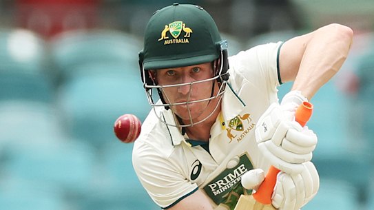 Cameron Bancroft was dismissed for 53 in Canberra.