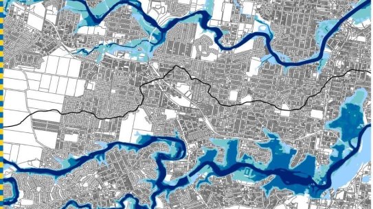 The new flood map for Brisbane, as outlined in the City Plan 2024.