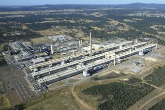 The former Norsk Hydro aluminium smelter at Kurri Kurri, near Newcastle, where the federal government is hoping to get Snowy Hydro to build a gas-fired peaking plant.