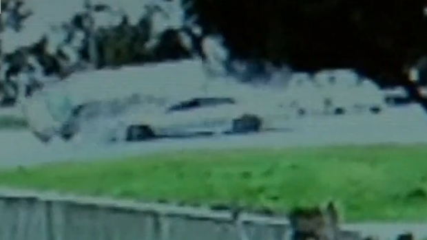 A screenshot of CCTV footage of a crash in Cranbourne on August 24.
