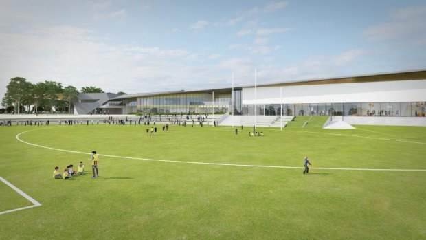 An artist's impression of Hawthorn's new training base in Dingley. 