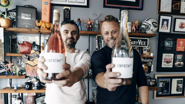 YouTube star Gary Vaynerchuk with Vinomofo co-founder Justin Dry as the pair launch Empathy Wines.