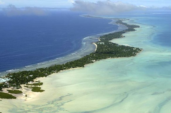The Pacific archipelago of Kiribati.